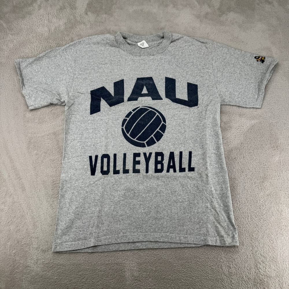 Vintage Mens Northern Arizona University Volleyball Large Gray Preowned USA Made